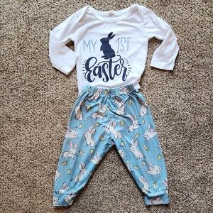 My 1st Easter Outfit w/ Bunny Print